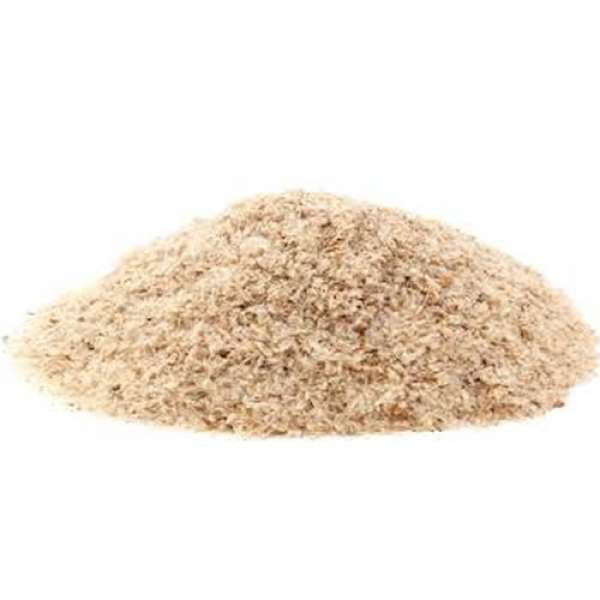 Psyllium husks em pó Bio, sem glúten, vendido a granel.